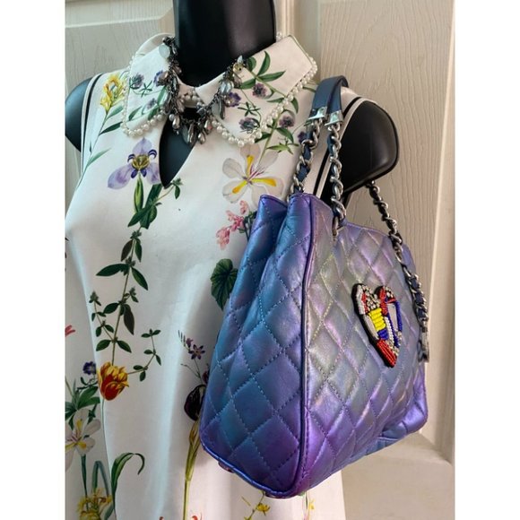 Michael Kors Blue Purple Customized Tote Bag - Picture 10 of 15